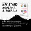 NFC Google Yorum ve NFC İnstagram Takip Masaüstü Standı TASARIM 325